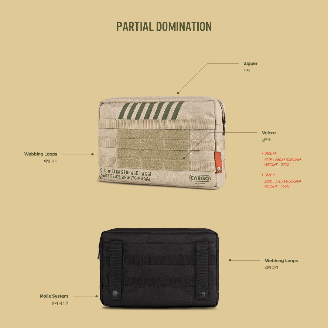 Cargo Container Slim Storage Bag - Small OR Medium 1 Pieces