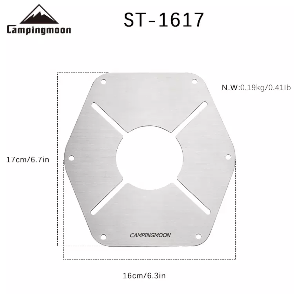 Campingmoon Outdoor Camping Stove Board 17*16cm Insulation Manufacturer Supply Metal Part